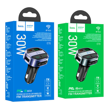 hoco-e70-pd30w-qc3-car-bt-fm-transmitter-packaging