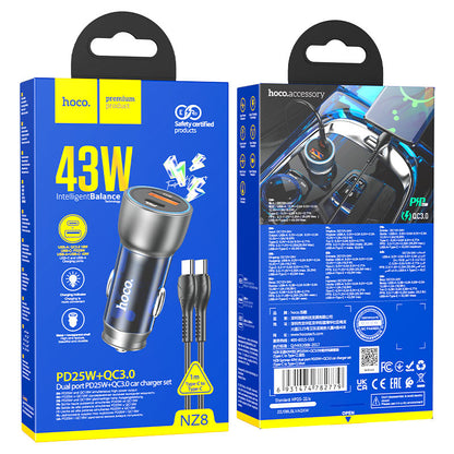 hoco-nz8-43w-dual-port-car-charger-packaging-blue